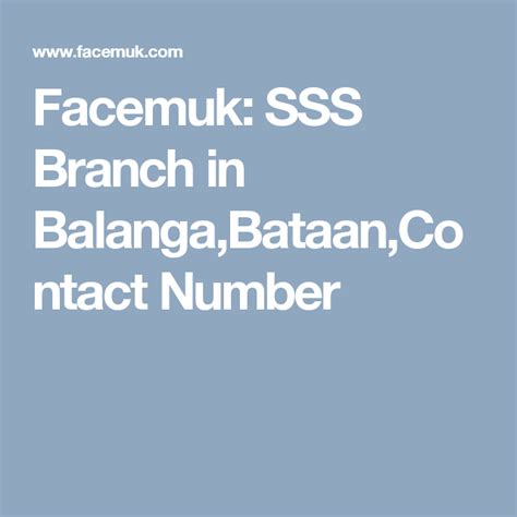sss bataan contact number